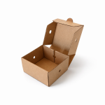 Caja Hamburguesa Kraft 13x13x7 cm — vista 3